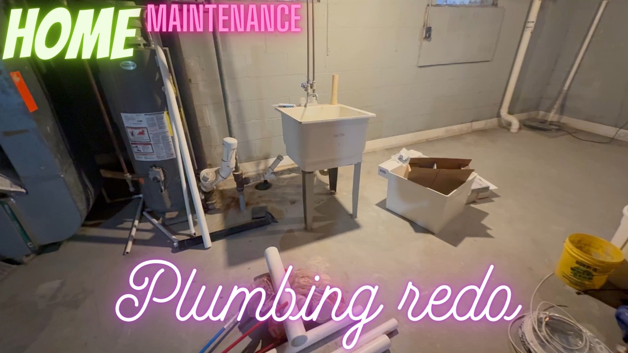 Replacing utility sink and installing a washer box