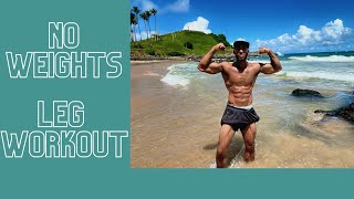 Full No Weights Leg Day | Beach Workout screenshot 1