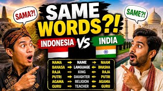 SAME WORDS?! Indonesia 🇮🇩 vs India 🇮🇳 (Mind-Blowing Similarities!) #indonesia #india #history 