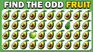 Find the ODD One Out - Fruit Edition 🍎🥑🍉 Easy, Medium, Hard - 30 Ultimate Levels Challenge Quiz