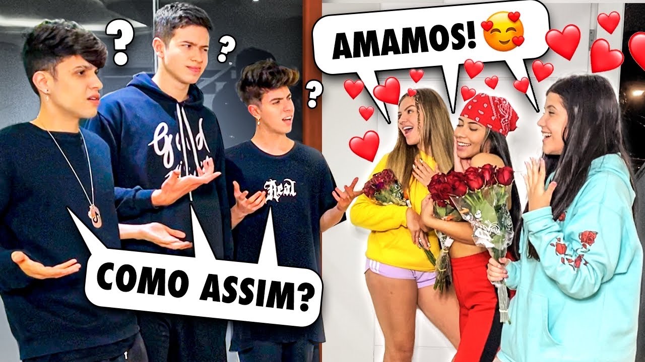 MANDEI ENTREGAR FLORES PRAS MENINAS EM NOME DOS MENINOS E NINGUÉM ENTENDEU NADA!! *final fofo*