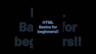 Details HTML Basics in 40 seconds 🚀 || Specially for beginners || #html #code #shorts News