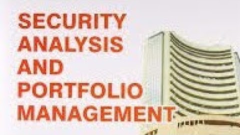 Security Analysis & Portfolio Management for MCom MGU students
