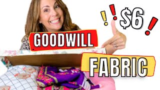 My AMAZING GOODWILL FABRIC HAUL!