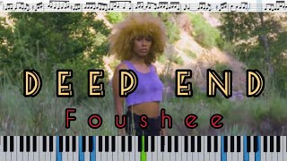 Fousheé - Deep End (кавер на пианино + ноты) видео