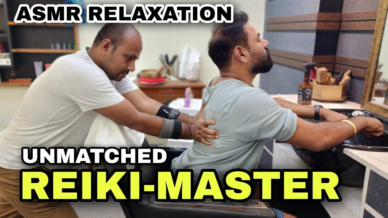 REIKI MASTER Head massage, Back massage, Beard Scratching to Relax