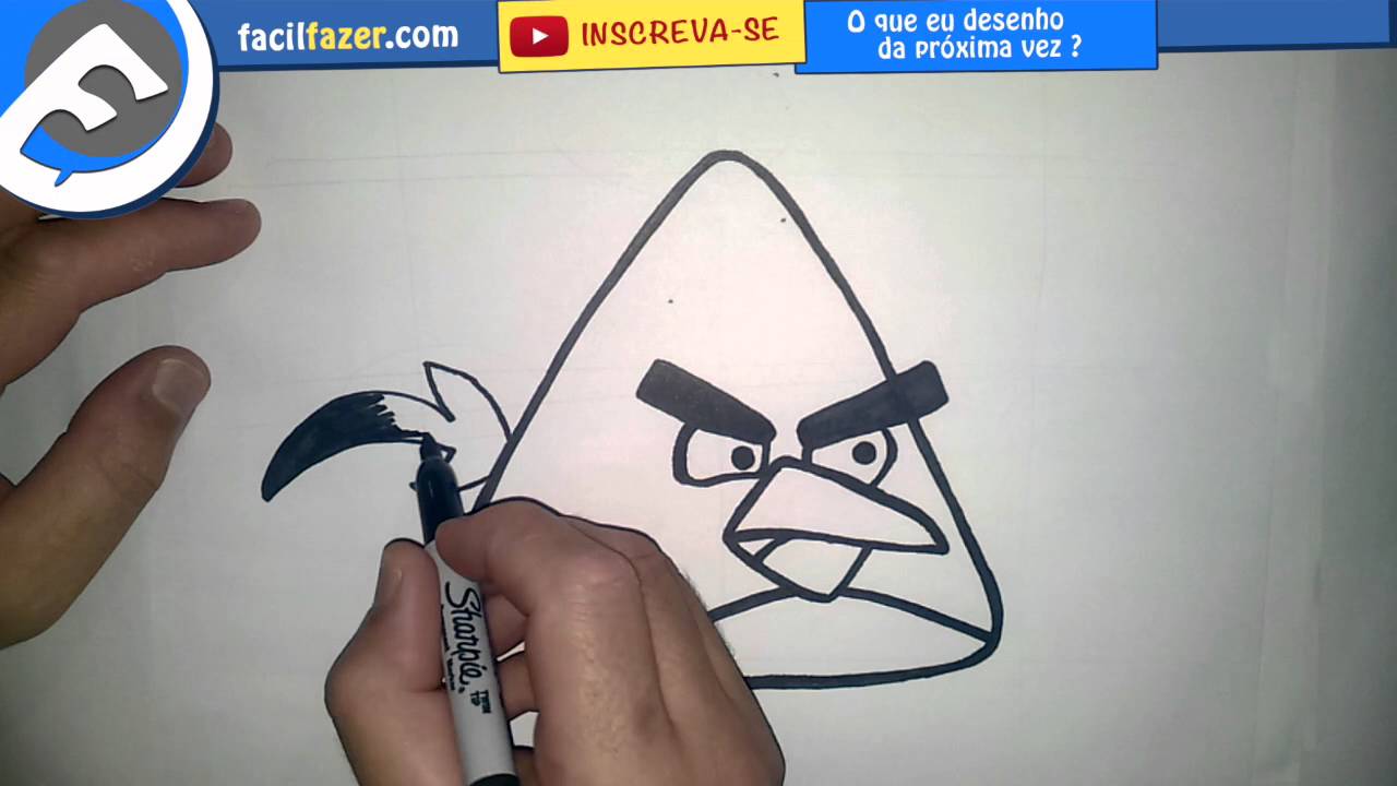 Como Desenhar Chuck Angry Birds