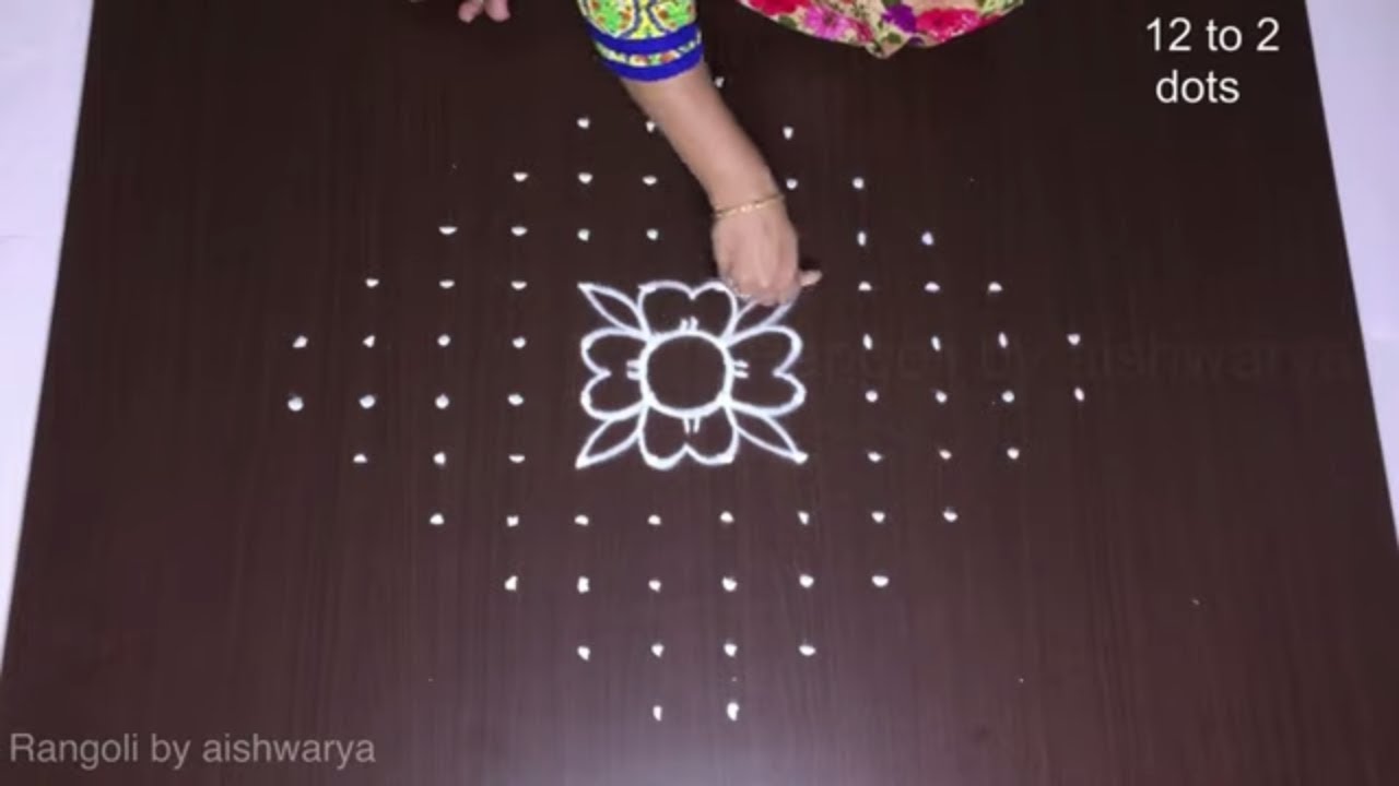 4 Different Style Diya Kolam
