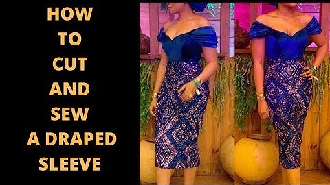 HOW TO CUT AND SEW A DRAPED SLEEVE // DRAPED SLEEVE #howtosew #sleeves #diy #sleevedesigns #fashion