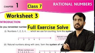 DAV Class 7 Chapter 1 Rational Number Worksheet 3 Full Exercise Solve All Question