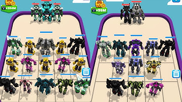 Robot Merge car Game, Part 3 _ Monster Robots Evolution 3d Merge Battle