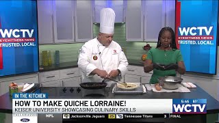 Making a quiche lorraine with Chef James Taylor
