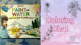 Coloring Chat   Bob Ross Paint With Water  Book