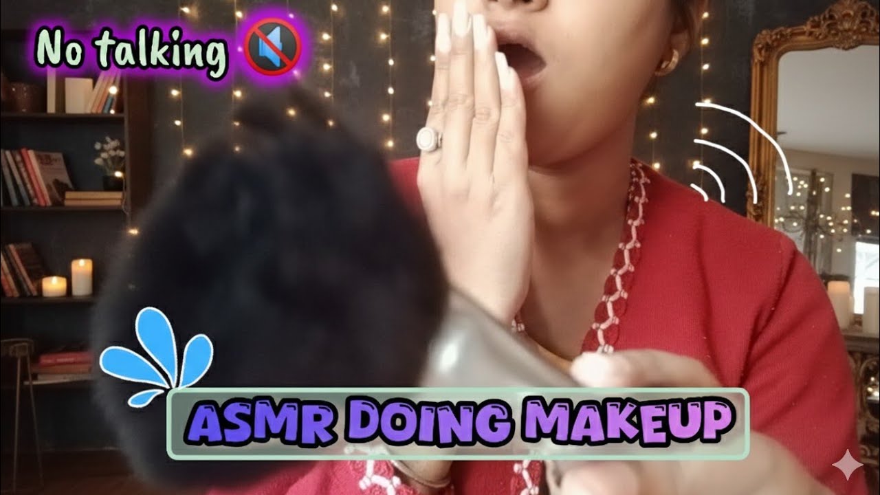 ASMR create a valentine's Day Makeup look 💗/ No talking and full relaxing/ 