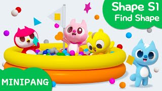 Learn shapes with MINIPANG | shape S1 | 🫧Find Shape | MINIPANG TV