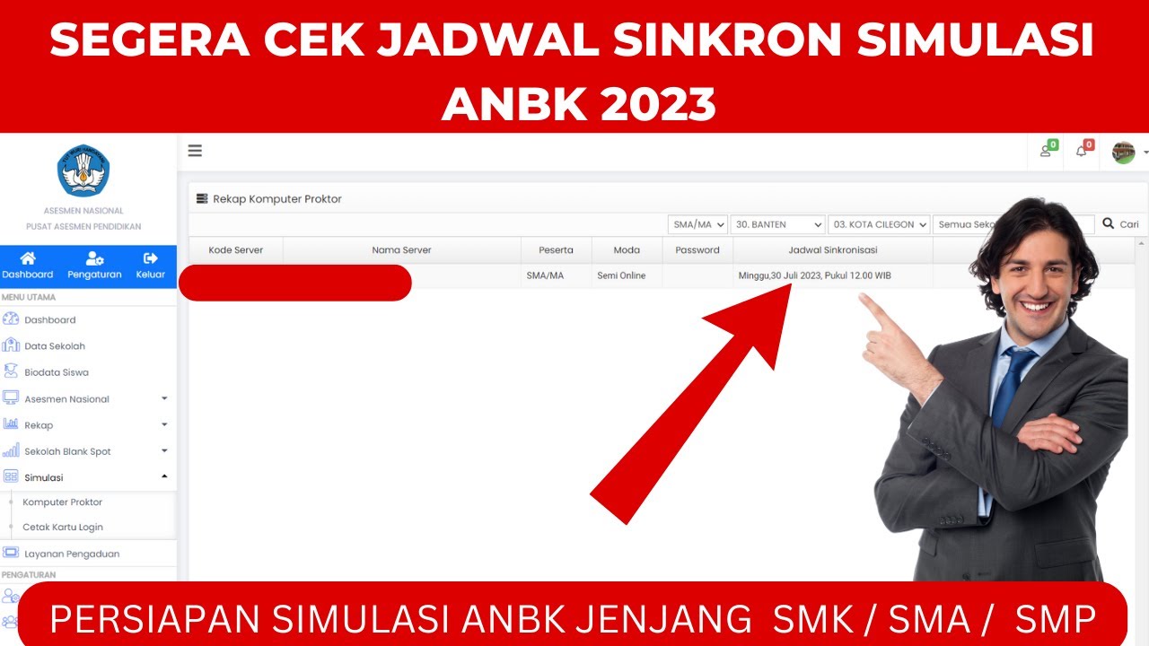 RILIS..!! JADWAL SINKRON SIMULASI ANBK 2023