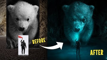Photo manipulation | layer Breakdown | Giant polar Bear