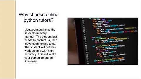 Avail the premier Python Programming Assignment Help with LiveWebTutors