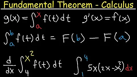Fundamental Thereom of Calculus Explained - Part 1 & 2 Examples - Definite Integral
