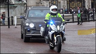 Princess Anne Motorcade To And From An Engagement In Central London Escorted By Mps Seg.