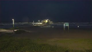 Waves picking up in Galveston County ahead of Tropical Storm Nicholas