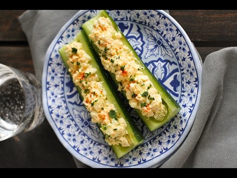 Light Egg Salad Cucumber Boats 2 Smartpoints