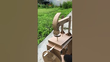 Nail hits hammer cardboard automata