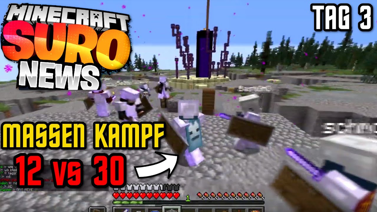 Minecraft SURO News TAG 3 |  9 TODE ! 🔥 | Krieg bricht aus ! ⚔