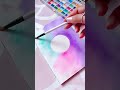 Watercolor Moonlight Painting || Easy Art #shorts #art #painting