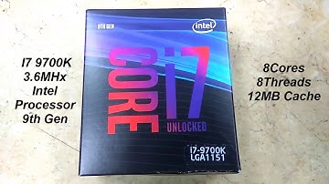 I7 9700K 3 6MHx Intel Processor 9th Gen 8Cores 8Threads 12MB Cache Coffee Lake Unboxing | Tech Land