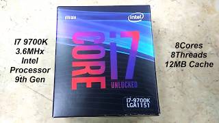 I7 9700K 3 6Mhx Intel Processor 9Th Gen 8Cores 8Threads 12Mb Cache Coffee Lake Unboxing Tech Land