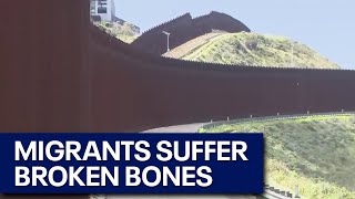 Migrants hurt while climbing U.S.-Mexico border wall