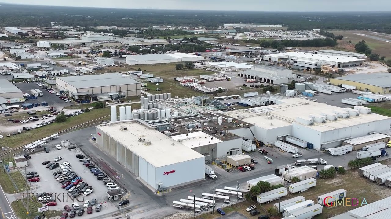 Saputo, In Plant City,Florida |  Pick Up & Delivery | Drone Bird View.