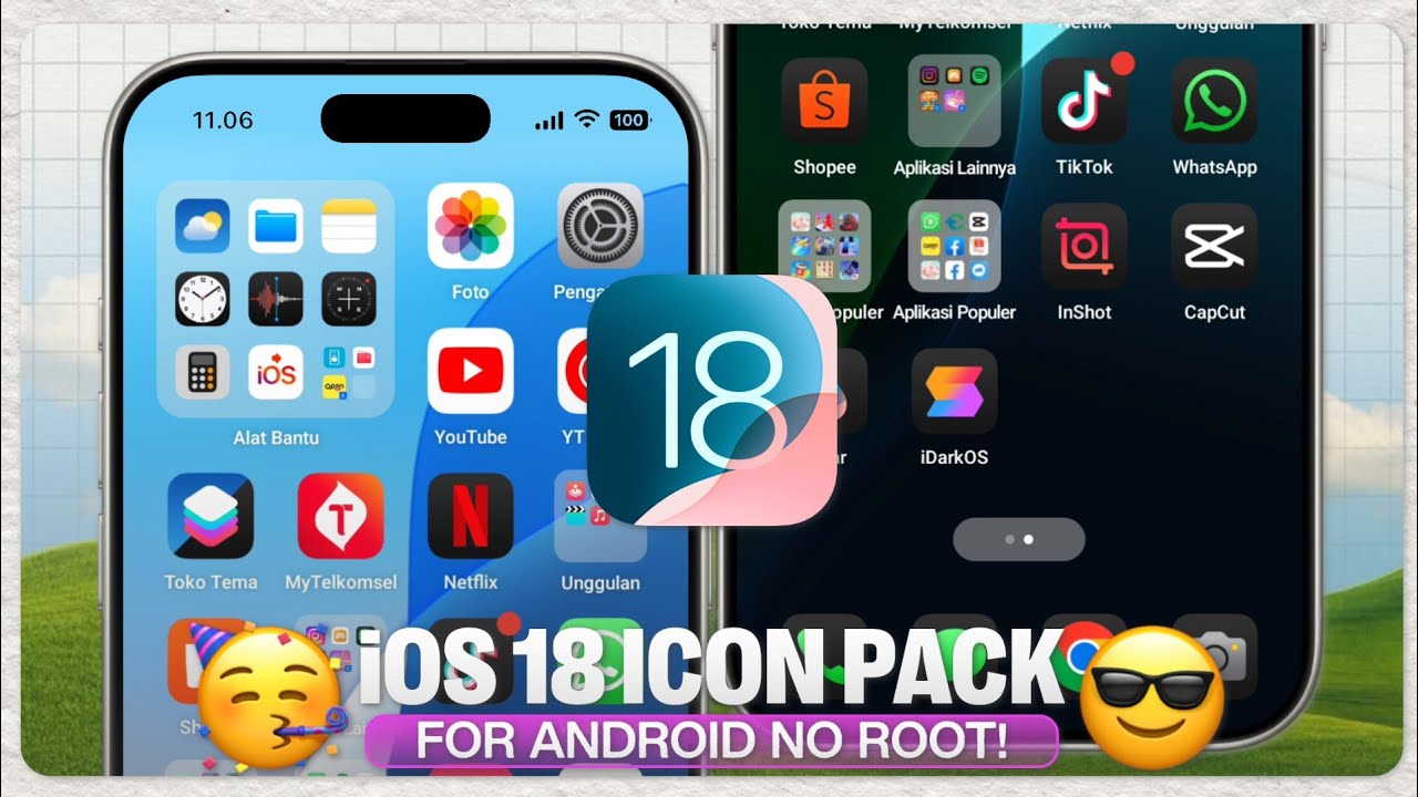 iOS 18 ICON PACK FOR ANDROID NO ROOT !! - YouTube