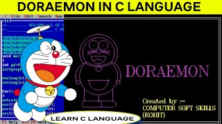 DORAEMON DRAWING IN C++ PROGRAMMING | COMPUTER SOFT SKILLS | C GRAPHICS | LEARN C LANGUAGE screenshot 1