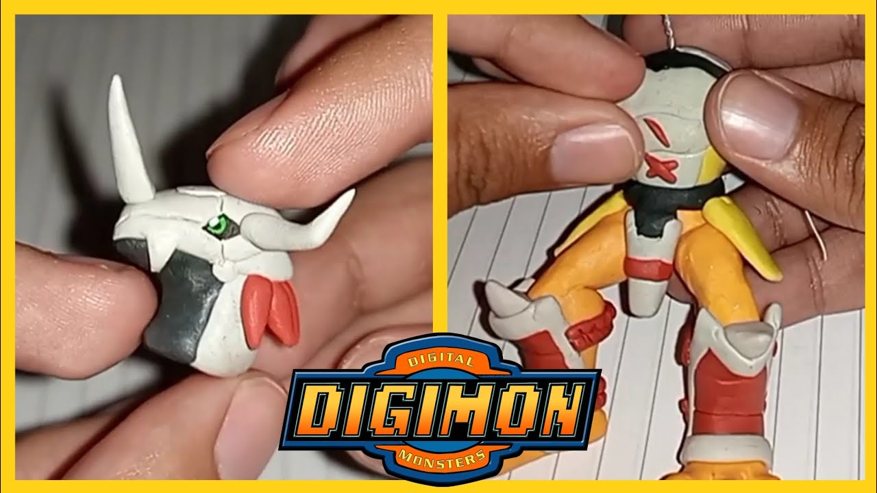 Cómo hacer a Wargreymon de plastilina. / Digimon Clay Art