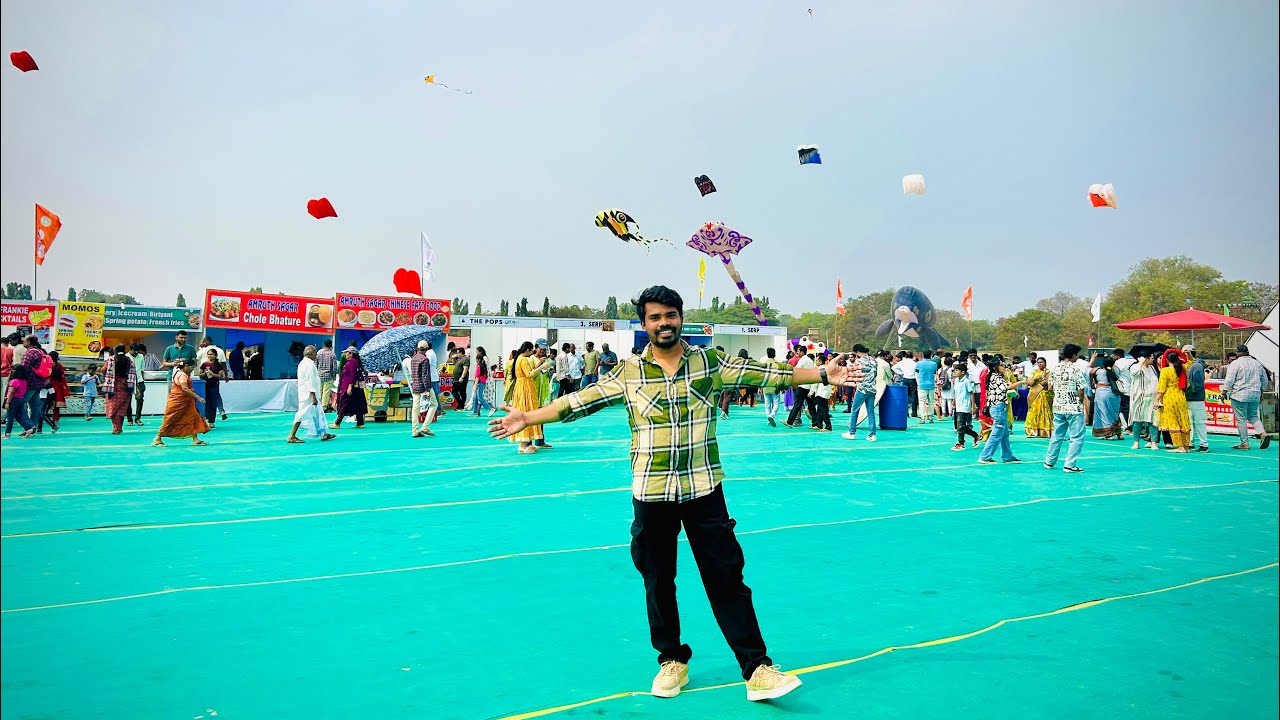 Hyderabad Kite & Sweet Festival 2026 Parade Grounds Crowd, Giant Kites, Hot Air Balloons &Night Show