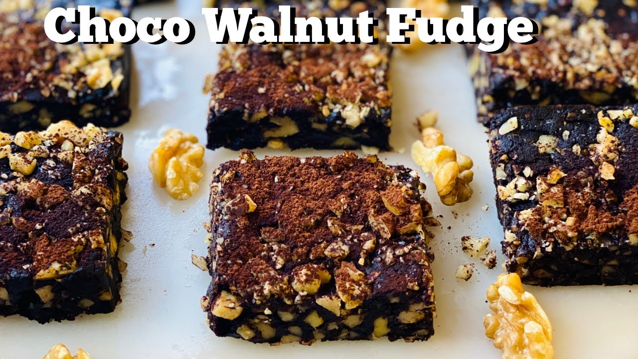 Choco Walnut Fudge   Chocolate Fudge Recipe   Flavourful Food
