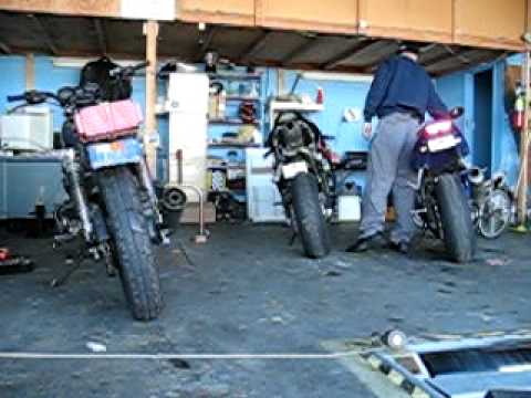 '82 CB750F kerker; '07 600RR leo vince; '03 R6 akra note