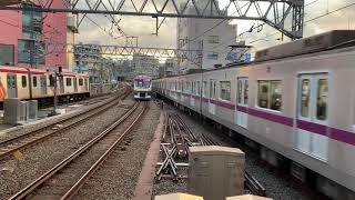 東急線溝の口駅東京メトロ8000系8114F編成69S各駅停車渋谷駅行き入線発車。