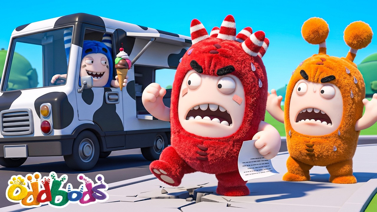 Nobody Likes The Ice Cream Man | Oddbods 👹 | Action Cartoons For Kids