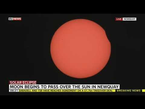 Solar Eclipse 2015  First Contact In Newquay   YouTube