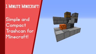 Awesome Minecraft Trashcan in under 1 Minute! (Simple and Compact!) #Shorts