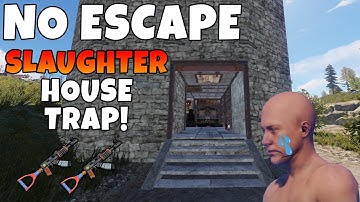 RUST | SECRET TRIP WIRE SLAUGHTER HOUSE TRAP BASE!