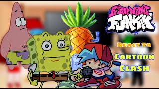 Cartoon Clash DEMO || Fnf React To SpongeBob SquarePants (Squidward/Patrick)