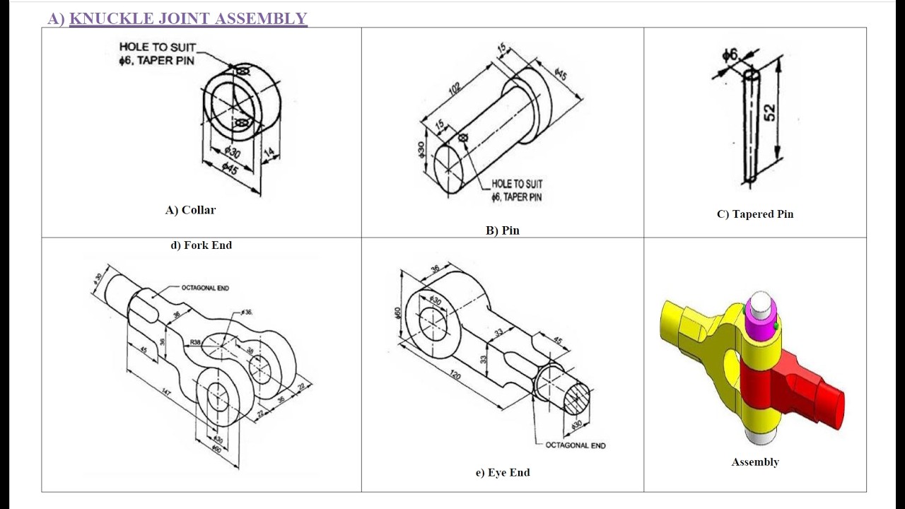 Knuckle Joint 3D Modeling and Assembly in SolidWorks - YouTube