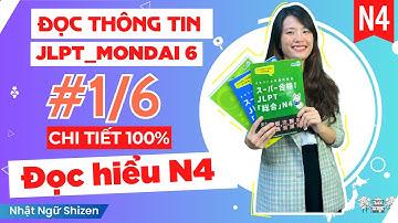 JLPT ĐỌC HIỂU N4 | MONDAI 6 | - ĐỌC THÔNG TIN | #1/6