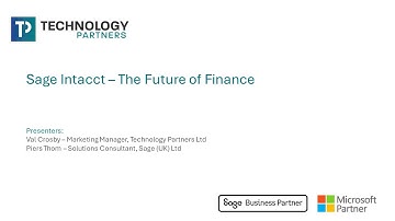 Sage Intacct - The Future of Finance