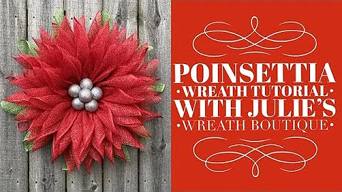 How to Make a Poinsettia Wreath / Poinsettia Flowe...
