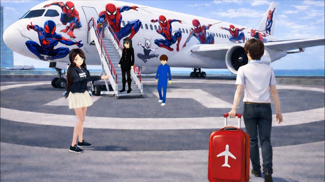 3D Driving Class Airplane Spider-Man Mod Gameplay ✈️🔥 | Realistic Airport Driving | DAWID GAMES